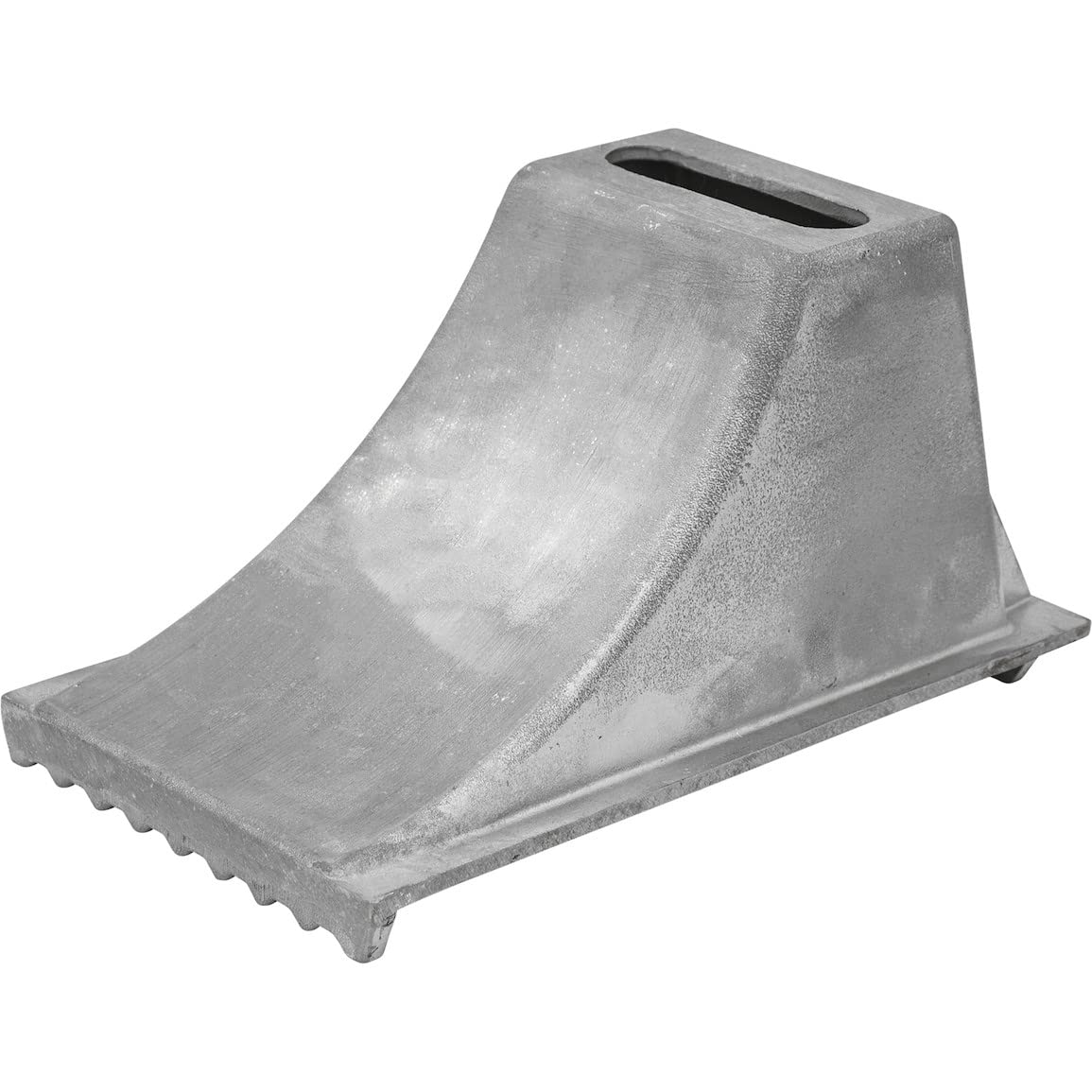 Aluminum Wheel Chock Buyers Products WC1588, 8.5 x 15 x 8.25 Inch, Steep Slope Chock for Tractors, Trailers and Vehicle Maintenance and Storage, Includes Extra Strength Rugged Teeth