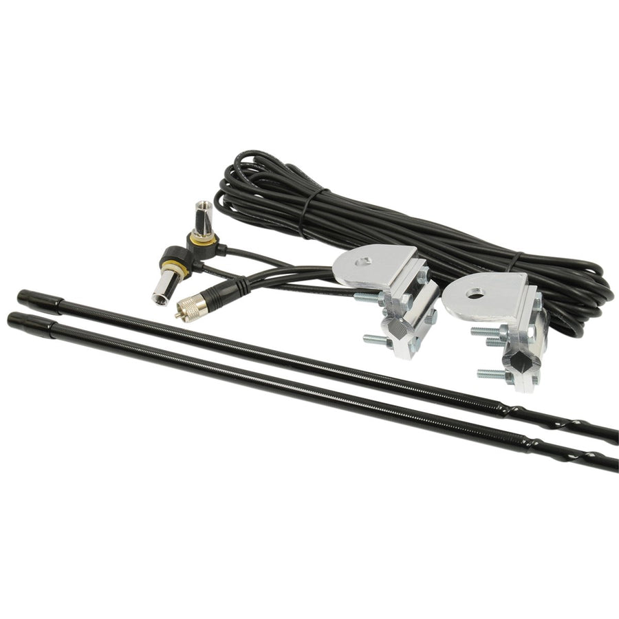 Platinum Series RoadPro RPPS-24KB 4 Foot 1000 Watt Dual Mirror Mount CB Antenna Kit, Black