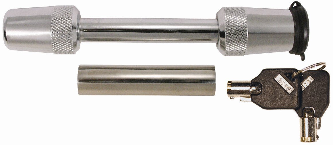 Trimax Stainless Steel Universal Receiver Lock - Fits 1/2" & 5/8" with Sleeve SXTS32, Clam Packaging