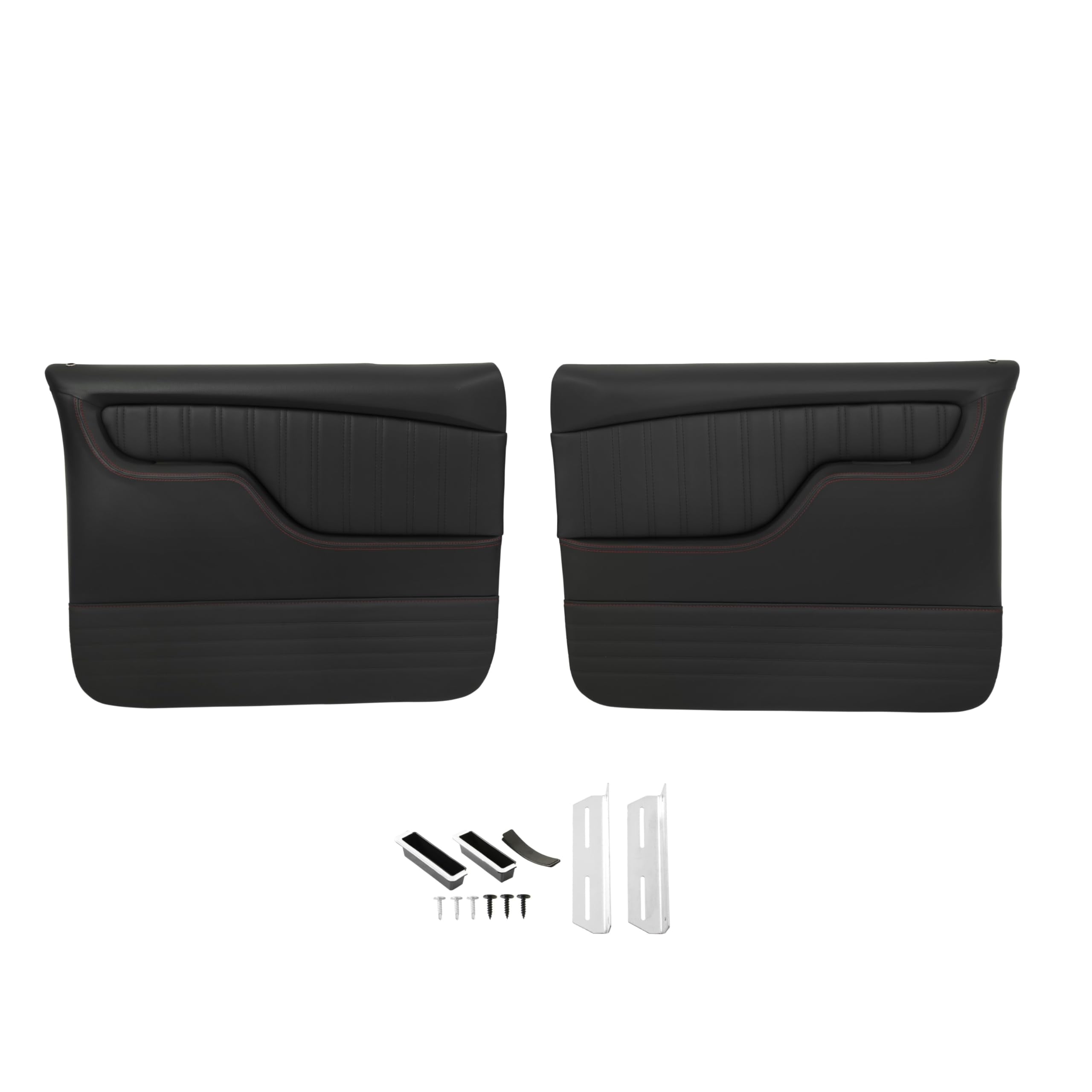 Brothers Trucks Custom Sport QDP0072RED Door Panels - Black/Red Stitching - Pair