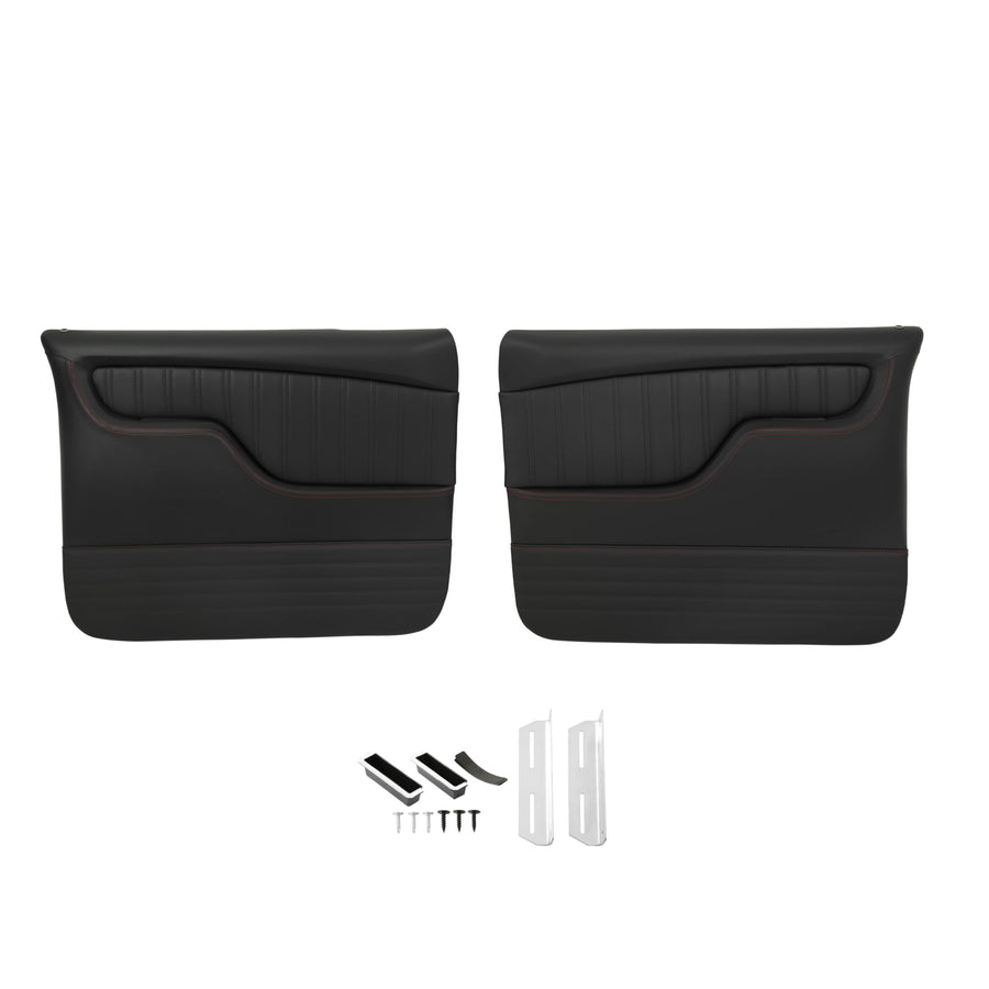 Brothers Trucks Custom Sport QDP0072RED Door Panels - Black/Red Stitching - Pair