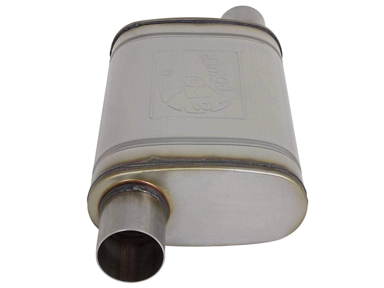 Mach Force-Xp aFe Power 49M00028 2-1/2" 409 Stainless Steel Muffler, 1 Pack