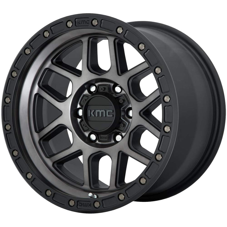KMC Wheels KM544 Satin Black Mesa with Gray Tint Wheel Aluminum (18 x 9. inches /6 x 139 mm, 18 mm Offset)