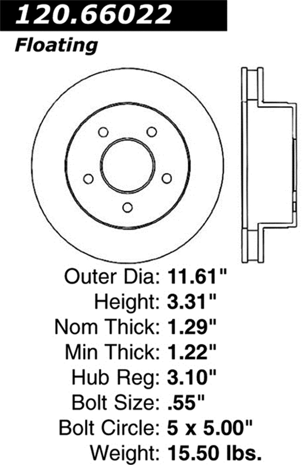 Sport StopTech Cross Drilled Brake Rotor; Front Right 128.66022R