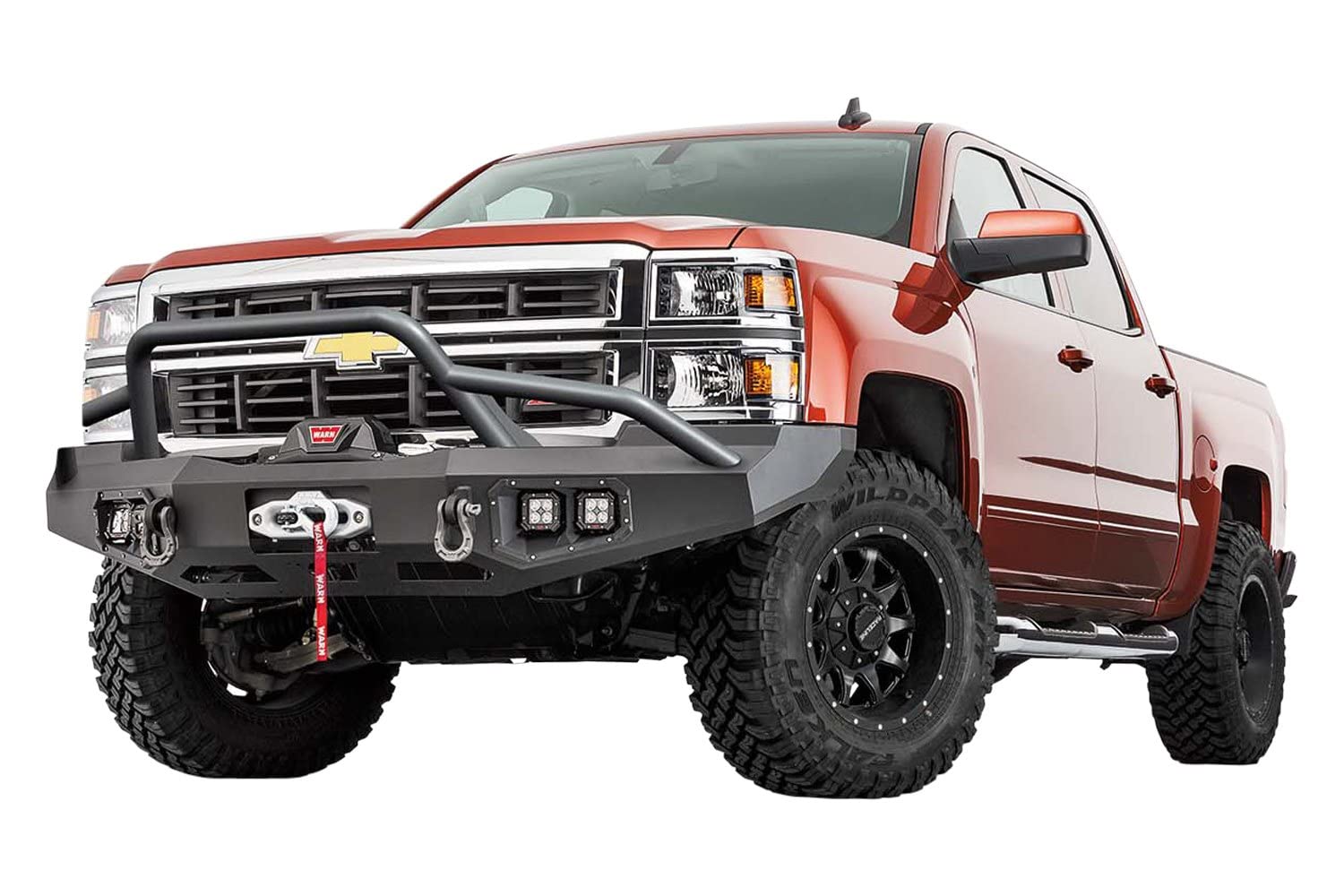 Ascent WARN 100473 Baja Grille Guard Tube Bar, Fits: Chevy Silverado HD 2500, 3500 (2015-2018), Dodge Ram 2500, 3500 (2011-2018)