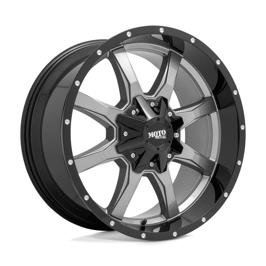 Moto Metal 20X10 MO970 G-GRY BLK LP -18MM 8X6.5 - MO97021080418N