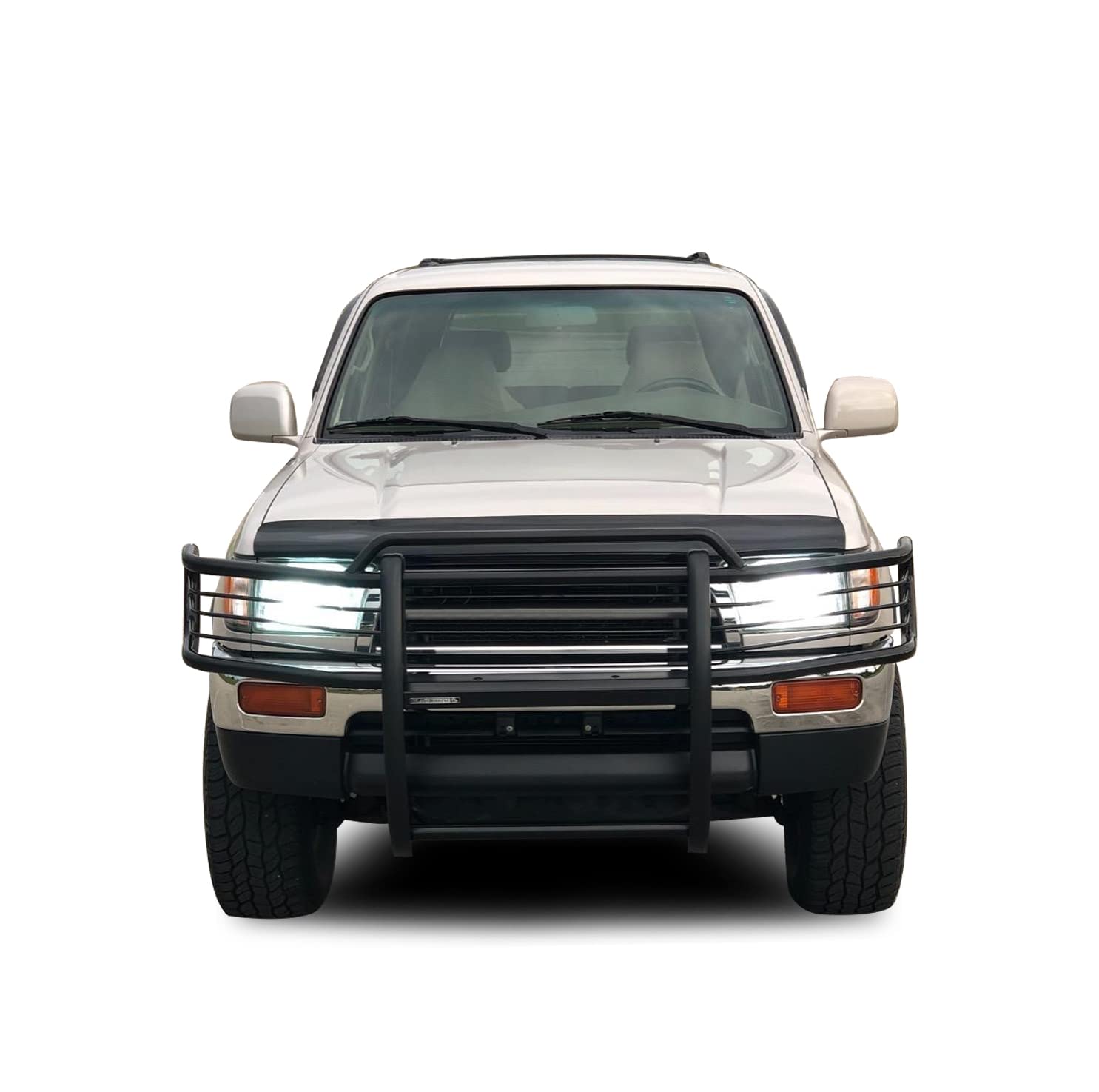 Grille Brush Black Horse Bumper Guard Modular Compatible with 1996-1998 Toyota 4Runner|1998-2000 Toyota Tacoma-17T80202MA