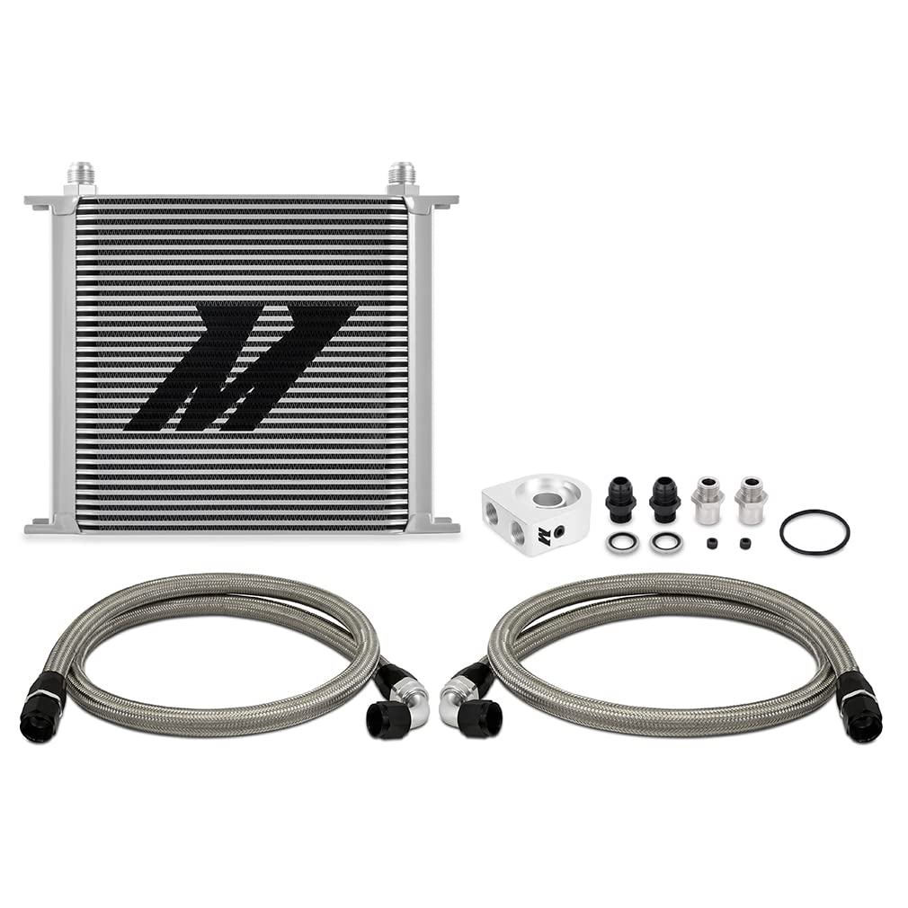 Universal Mishimoto Oil Cooler Kit, 34-Row, Silver