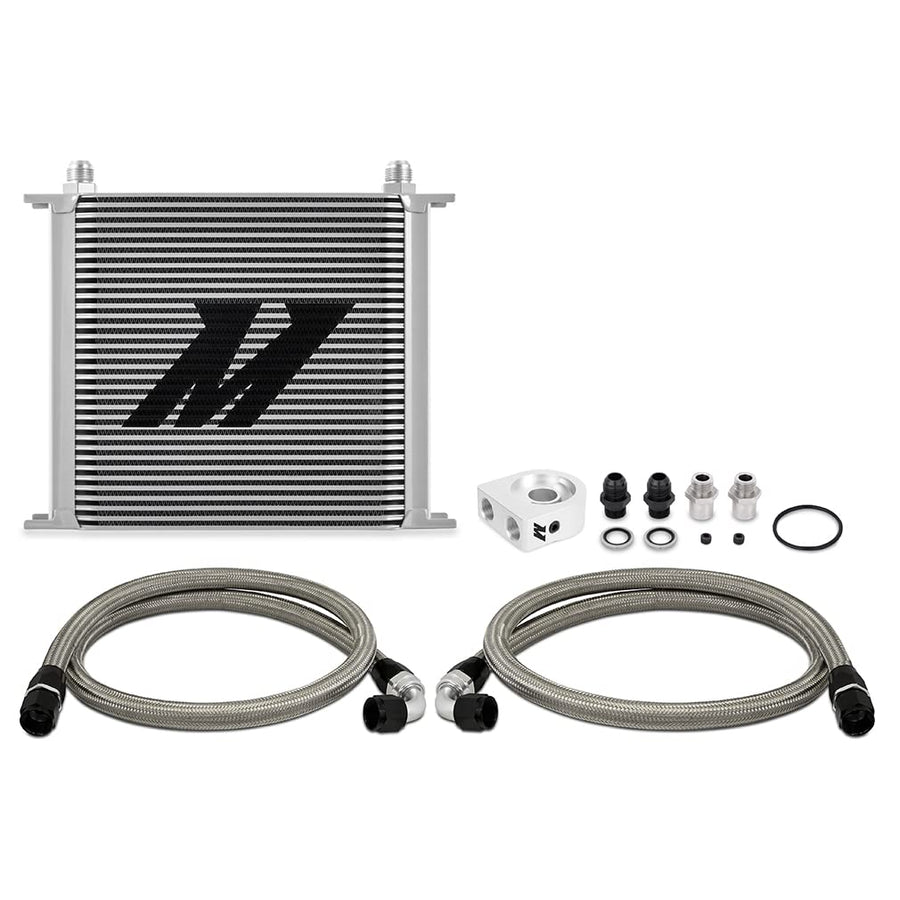 Universal Mishimoto Oil Cooler Kit, 34-Row, Silver