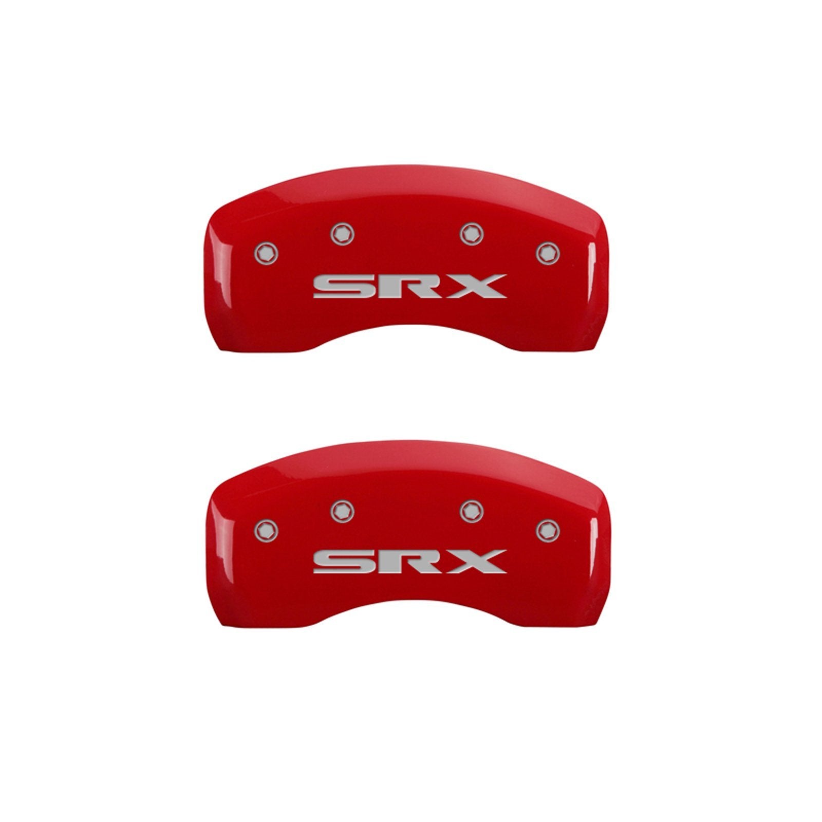 Caliper Covers MGP 35002SSRXRD with Red Powder Coat Finish, (Set of 4)