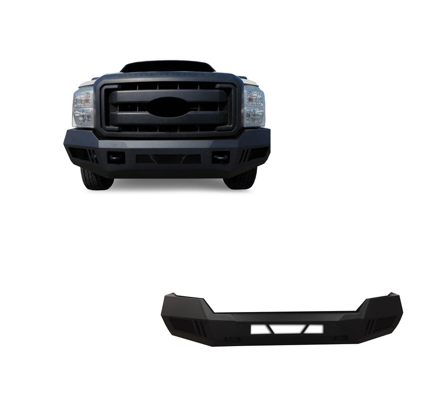 Heavy Duty Black Horse Armour Front Bumper Matte Black Compatible with 2011-2016 Ford F-250 Super Duty|2011-2016 Ford F-350 Super Duty-AFB-F211