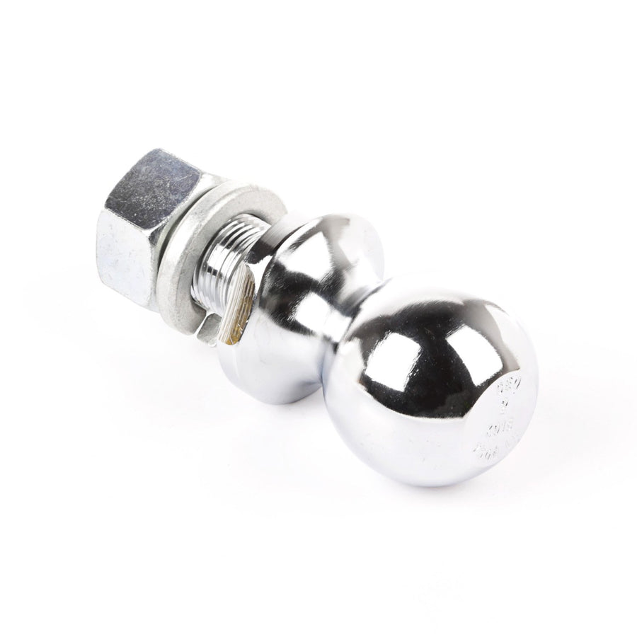 Trailer Hitch Ball, Rugged Ridge | 2 Inch Ball, 1 Inch Diameter Shank, Chrome | 11305.03
