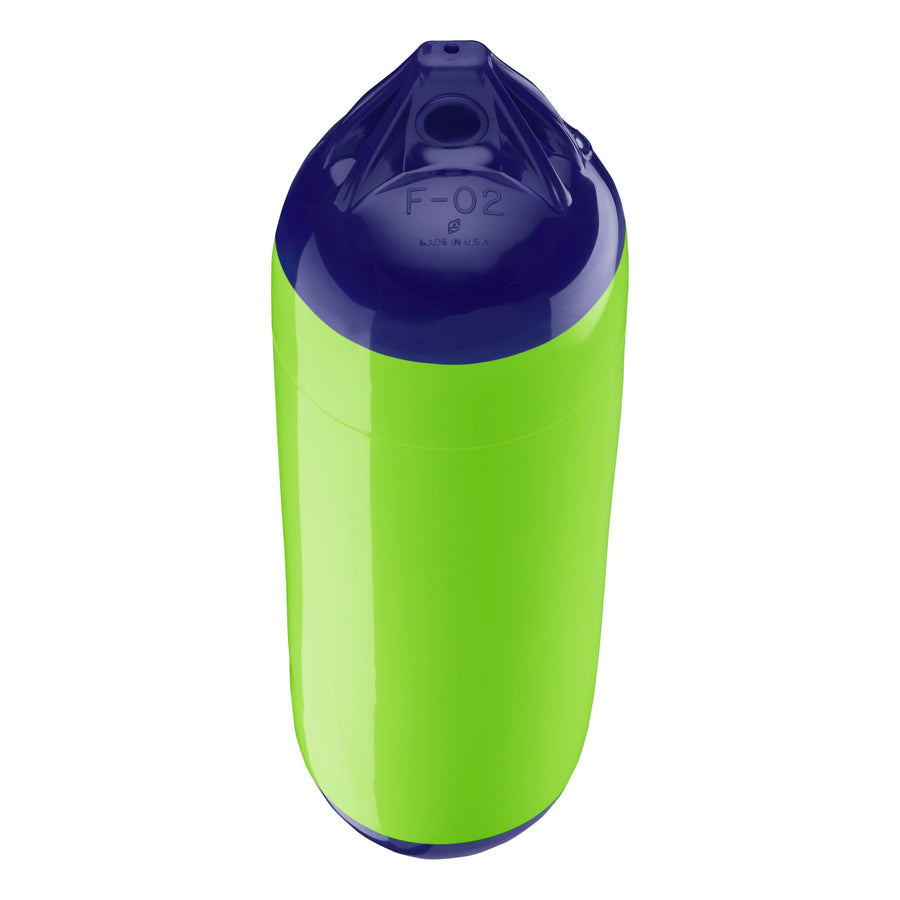F-02 Polyform Boat Fender Standard Blue Ropehold - Lime