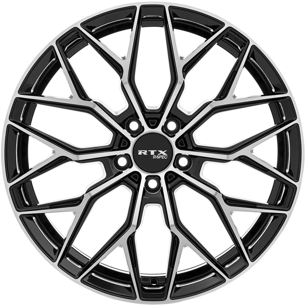 RTX RS02 Wheel Custom - 18x8, 38 Offset, 5x114.3 Bolt Pattern, 67.1mm Hub - Gloss Black with Machined Face Rim