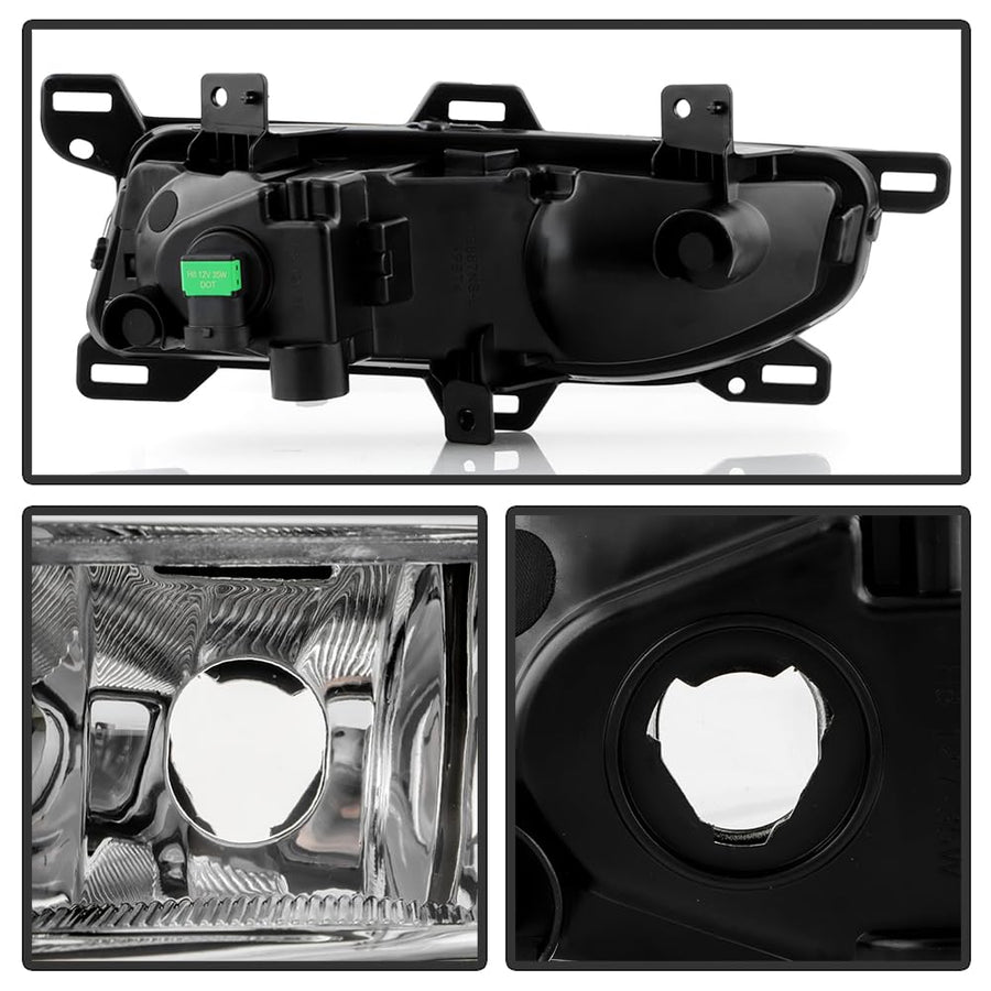 Nissan Titan 2020-2022 Spyder OEM Style Fog Lights w/Switch - (Bulbs Size - H8 12V 35W) - Clear