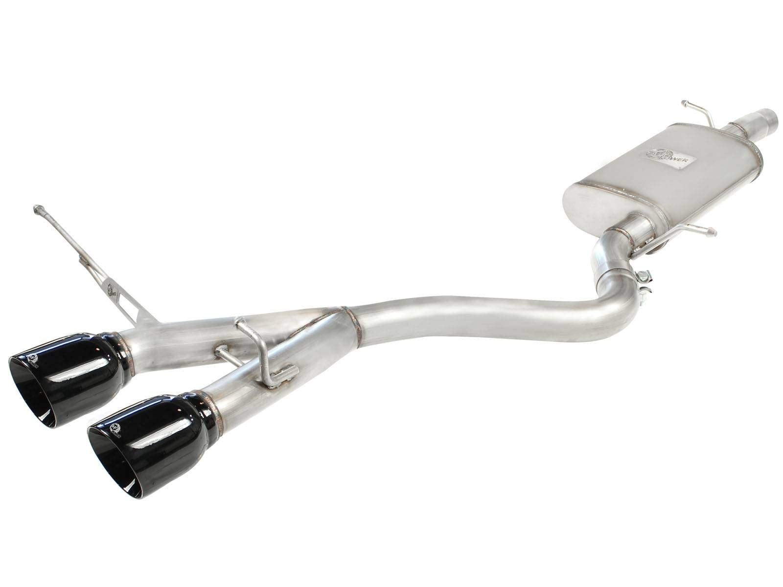 304 Stainless Steel aFe (49-36408-B) Cat-Back Exhaust System with Black Tip for Volkswagen Golf R32