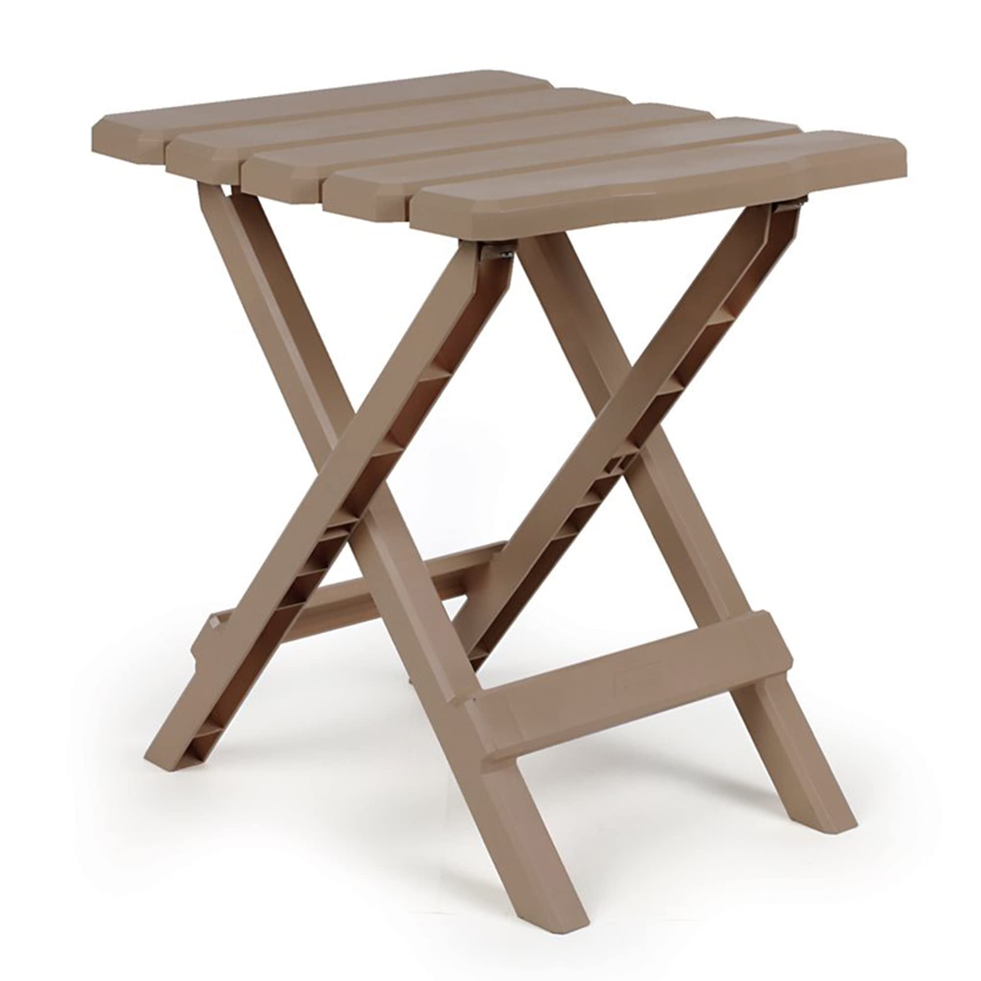 Camco Small Quick-Folding Adirondack Table 21045, Plastic, Taupe