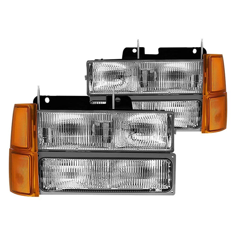 Headlight Xtune HD-JH-CCK94-OE-C-SET (98 / Chevy Suburban 94-98 / Chevy Suburban 94-98 (Not Compatible With Seal Beam) s W/Corner & Parking Lights 8pcs sets -OEM)