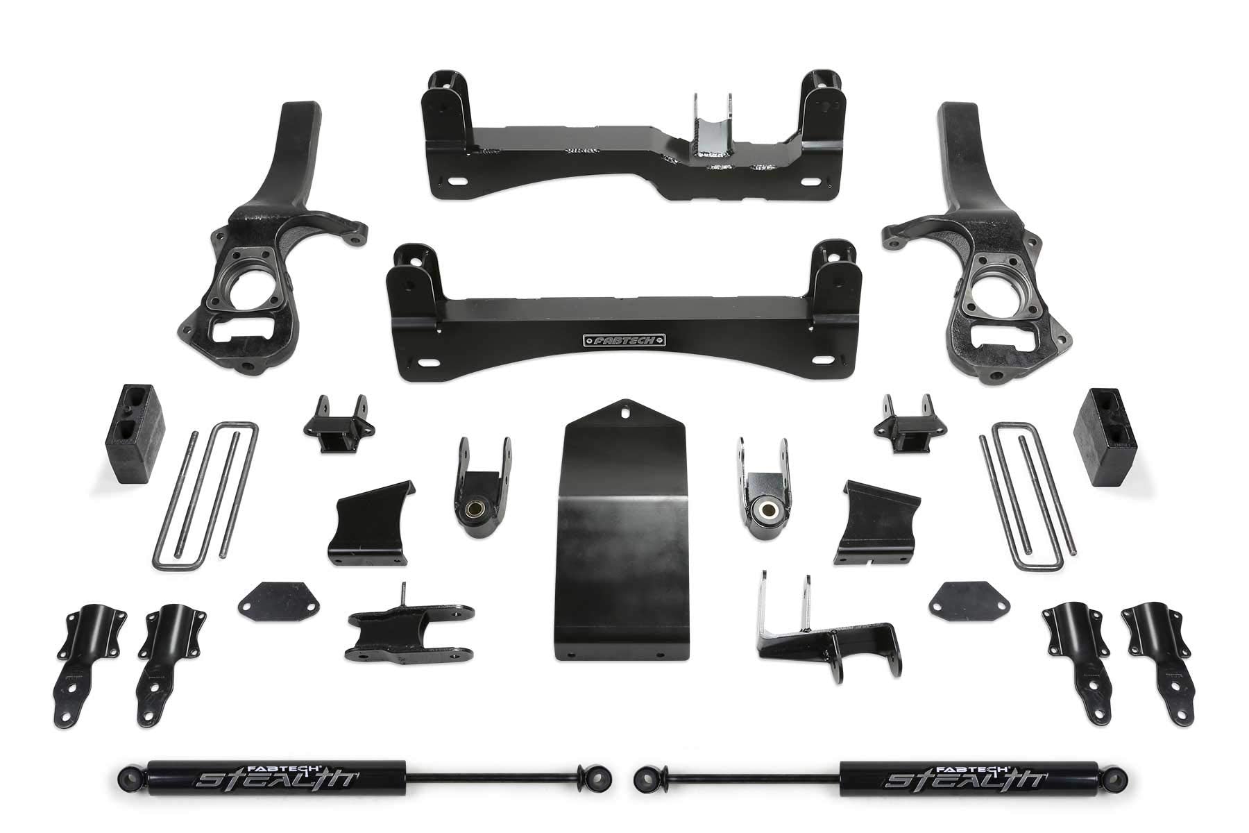 Fabtech K1132M Lift System Basic w/Shocks 6 in. Lift Incl. Front Shock Extensions And Rear Stealth Shocks