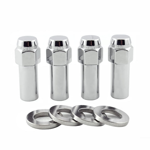 Extra Long MCGARD 63016 Chrome 1.365" Shank Style Lug Nut Set (M12 x 1.5 Thread Size) - Set of 4