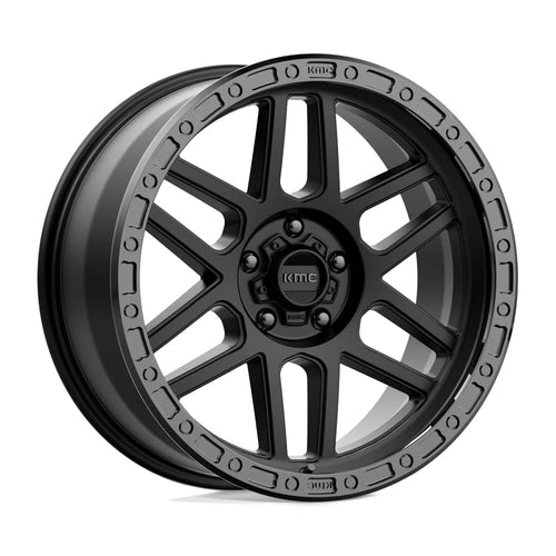 KMC Wheels 17X8.5 MESA 5X5.04.75 0mm SATIN BLACK WITH GLOSS BLACK LIP - KM54478550700