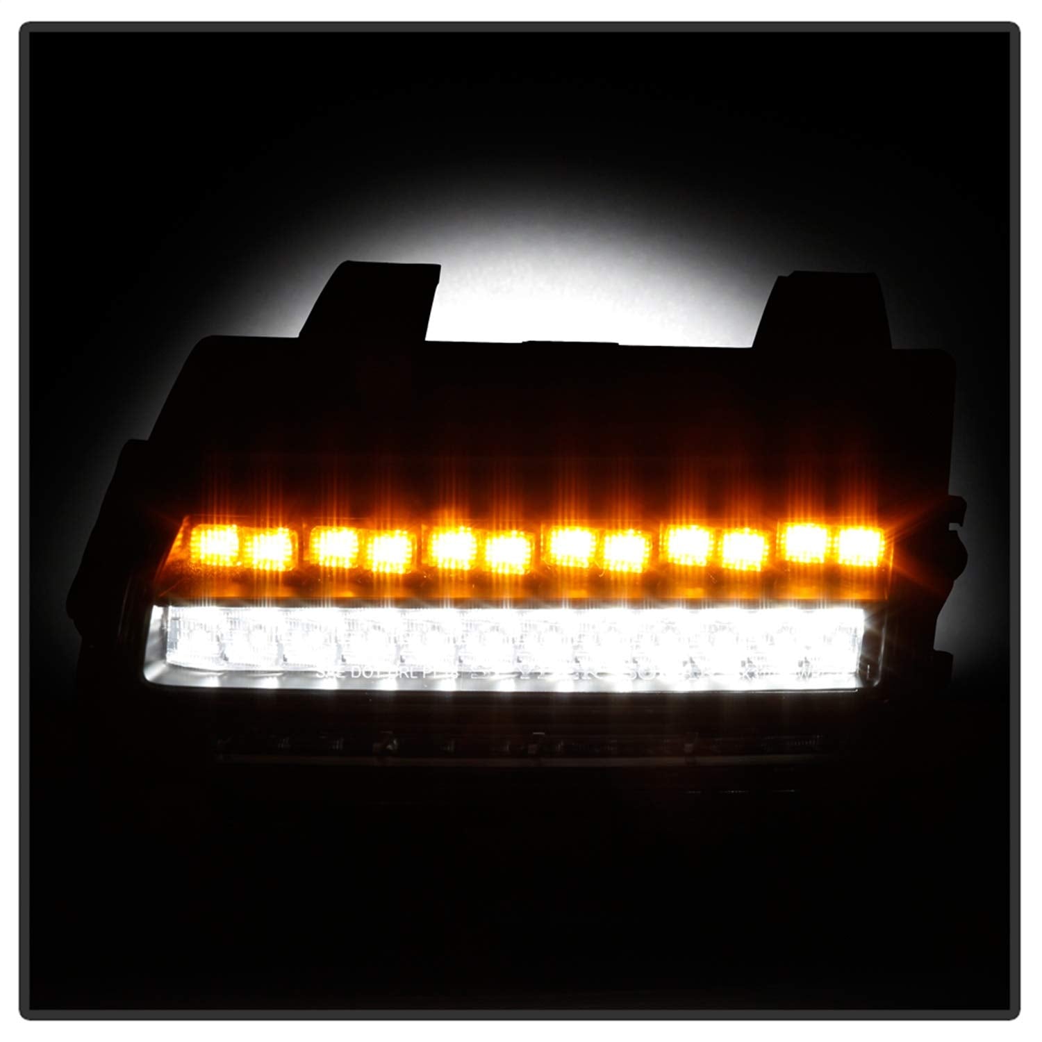 Jeep Wrangler 2018-2019 Spyder 5086785 ( Halogen Model Only Do Not Fit LED Model ) Full LED Front Bumper Lights - Sequential Signal - Black