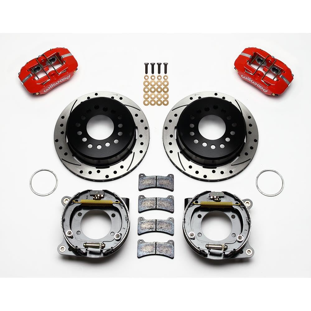 Dynapro Wilwood Low-Profile 11.00in P-Brake Kit Drill-Red 93-97 Camaro/Firebird 2.75in Offset