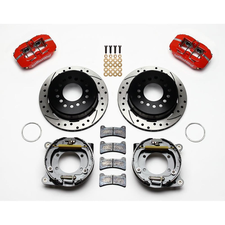 Dynapro Wilwood Low-Profile 11.00in P-Brake Kit Drill-Red 93-97 Camaro/Firebird 2.75in Offset