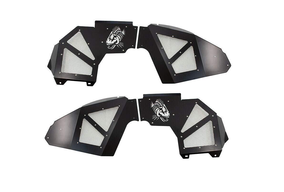 Jl Fishbone Offroad FB33130F: Inner Fenders Front - Aluminum - Black Powder Coat