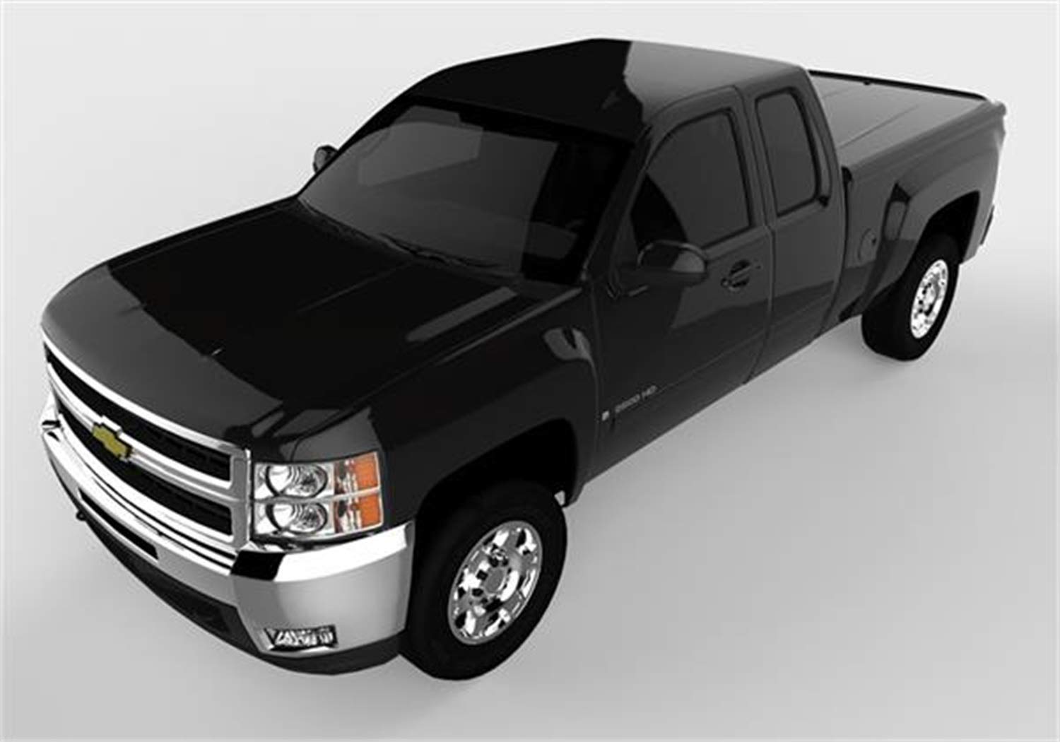 UnderCover RealTruck Lux One-Piece Truck Bed Tonneau Cover | UC1076L-41 | Fits 2007 - 2014 Chevy Silverado 1500, 2014 2500/3500HD 41(GBA)(WA8555) - Black 6' 7" Bed (78.7")