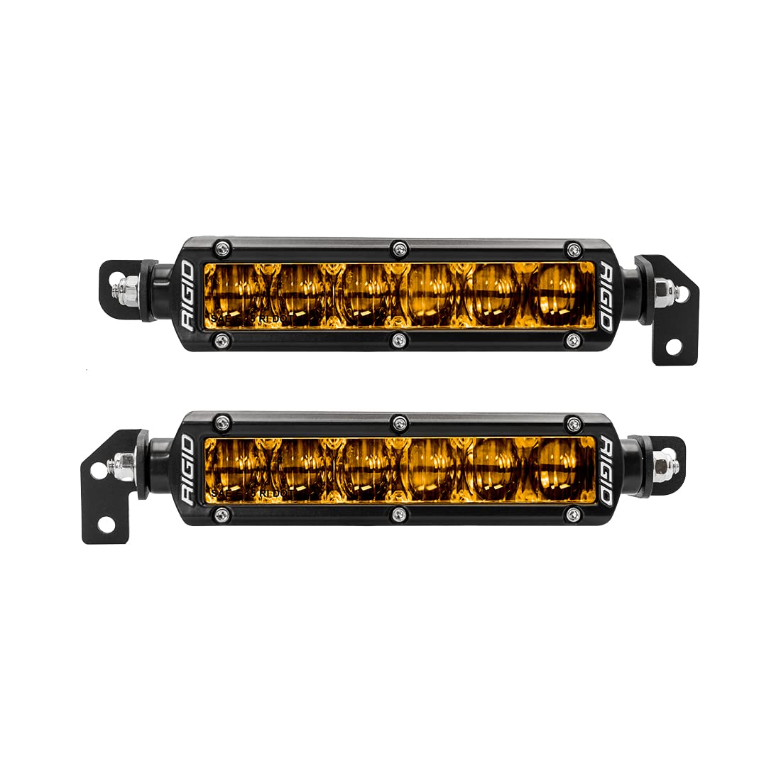 RIGID Fog Light Kit 37201 FITS 2022+ Tundra Includes Pair Of 6" SR (Single Row)-Series Selective Yellow SAE (Street Legal) Fog Lights, Set Of Fog Brackets and H11 (PLUG-N-PLAY) Jumpers