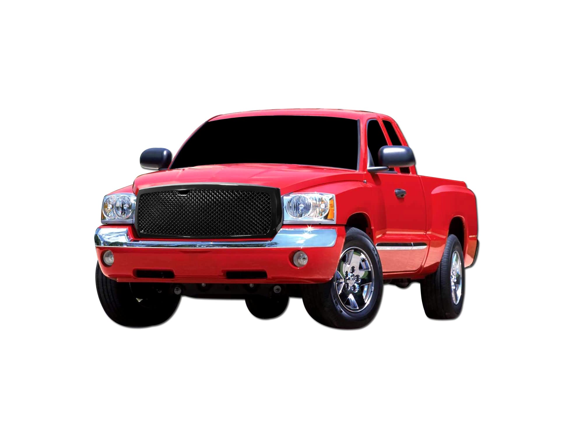 7147713 Armordillo USA Mesh Front Hood Grille - Gloss Black Fits 2005-2007 Dodge Dakota