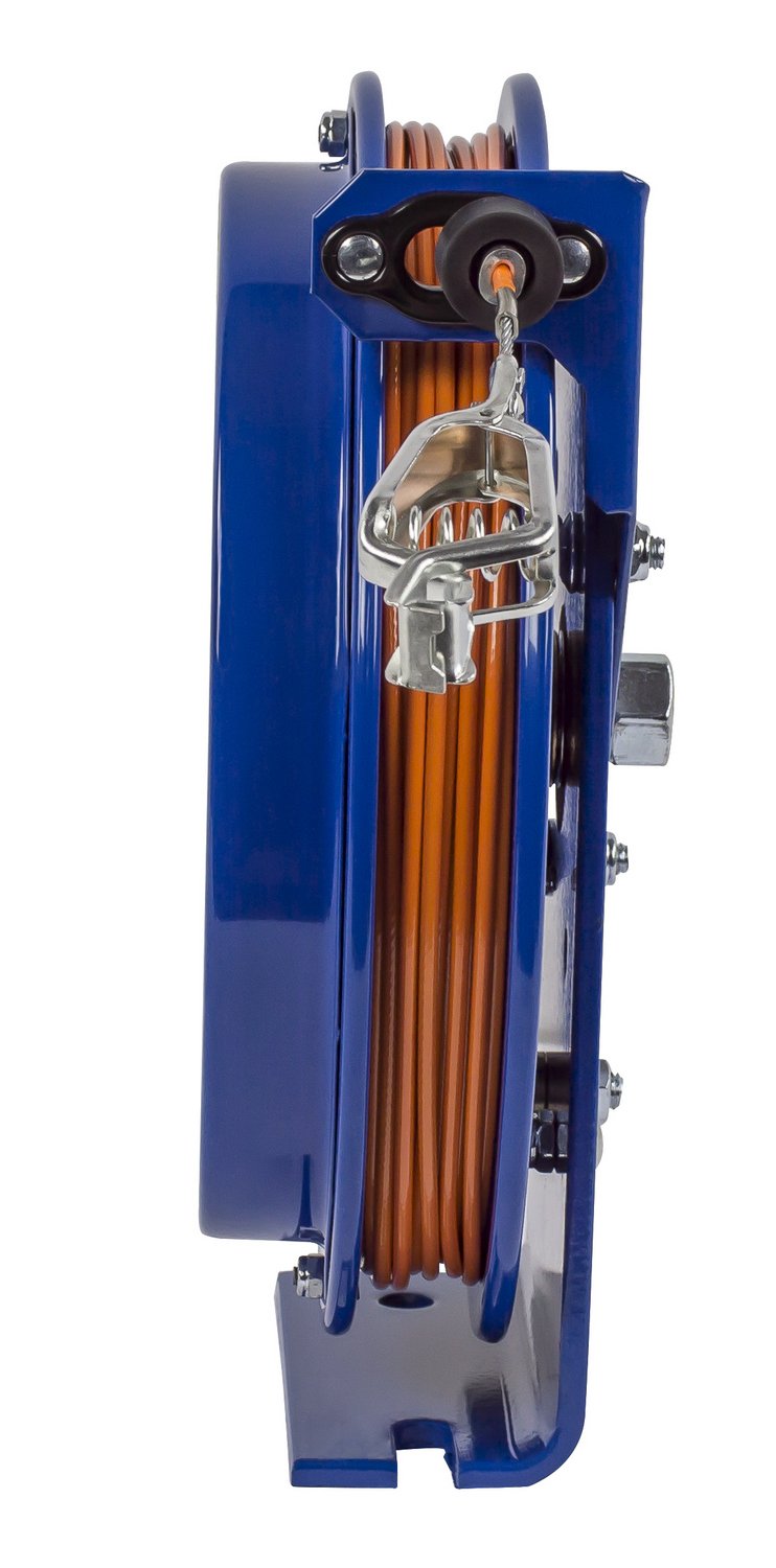 Coxreels | Retractable Static Discharge Cable Reel SD-50 | EZ-SD Series | Grounding Reel for Electrical Work | Non Combustible Grounding Reel | Stainless Steel Cable | Fits 50' Hose | 11"x3.88"x11.5"