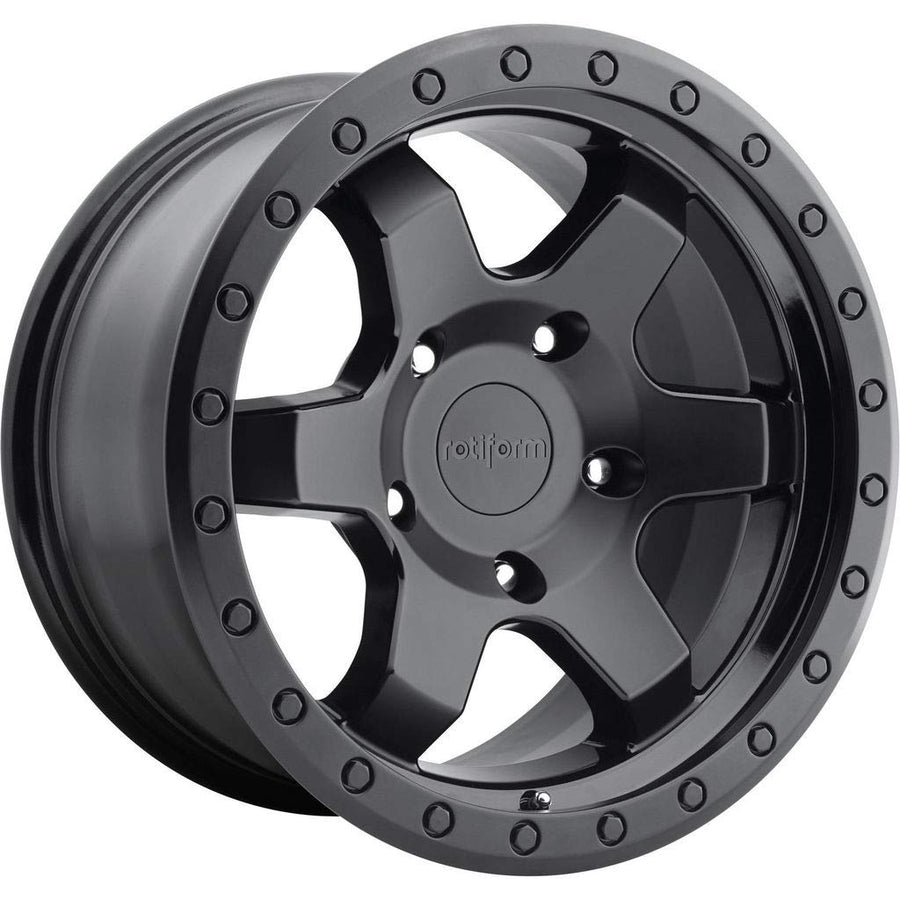 Roti R151 Matte Black Six 17x9 5x5" +1mm Wheel Rim 17" Inch