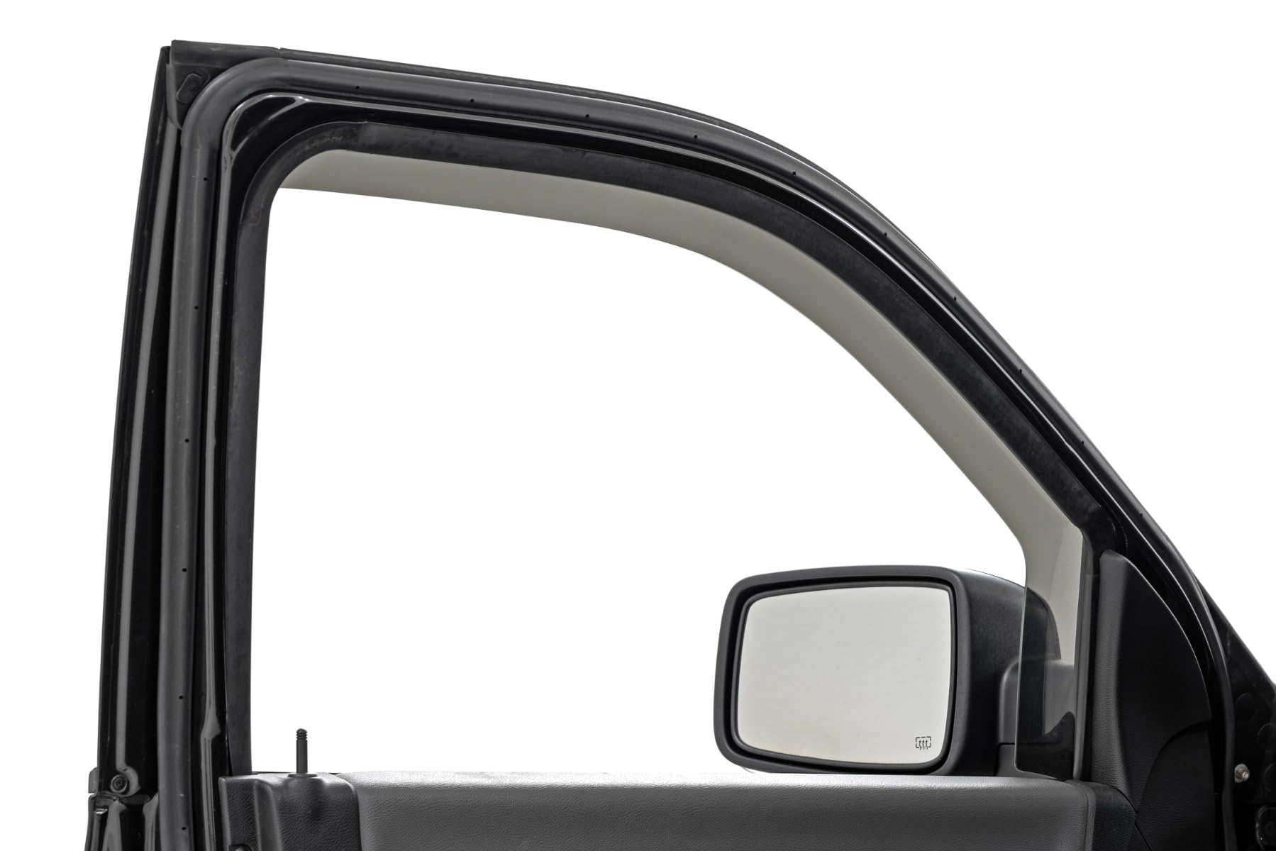 Rough Country Window Rain Guards in-Channel for Ram 1500 (2009-2018) & 2500/3500 Crew Cab (2019-2025) - Low Profile Window Visors, 4-Pc Rain Guard for Trucks