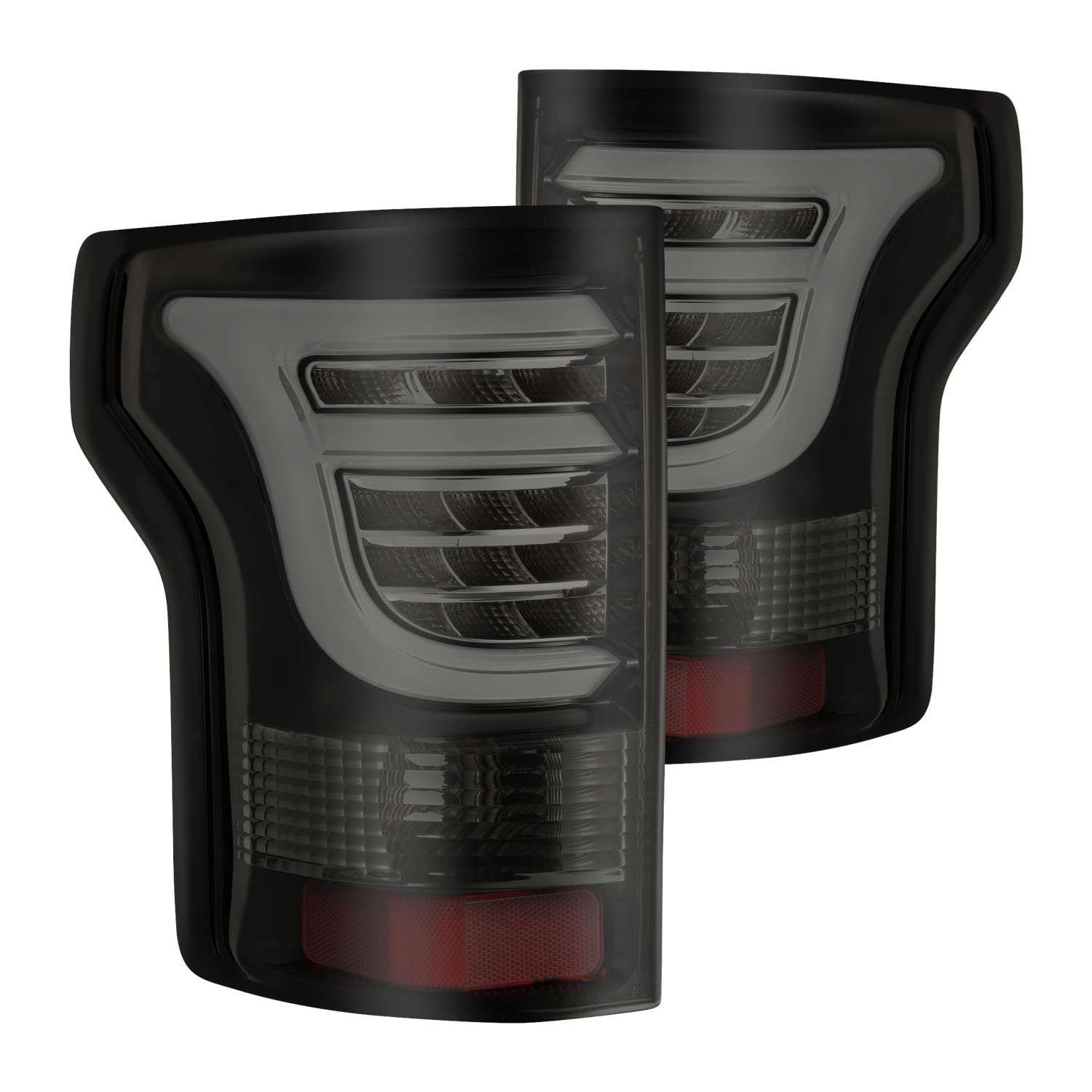 AlphaRex USA (652010) PRO-Series LED Tail Lights 15-17 Ford F-150 Jet Black (Excl Models w/Blind Spot Sensor)