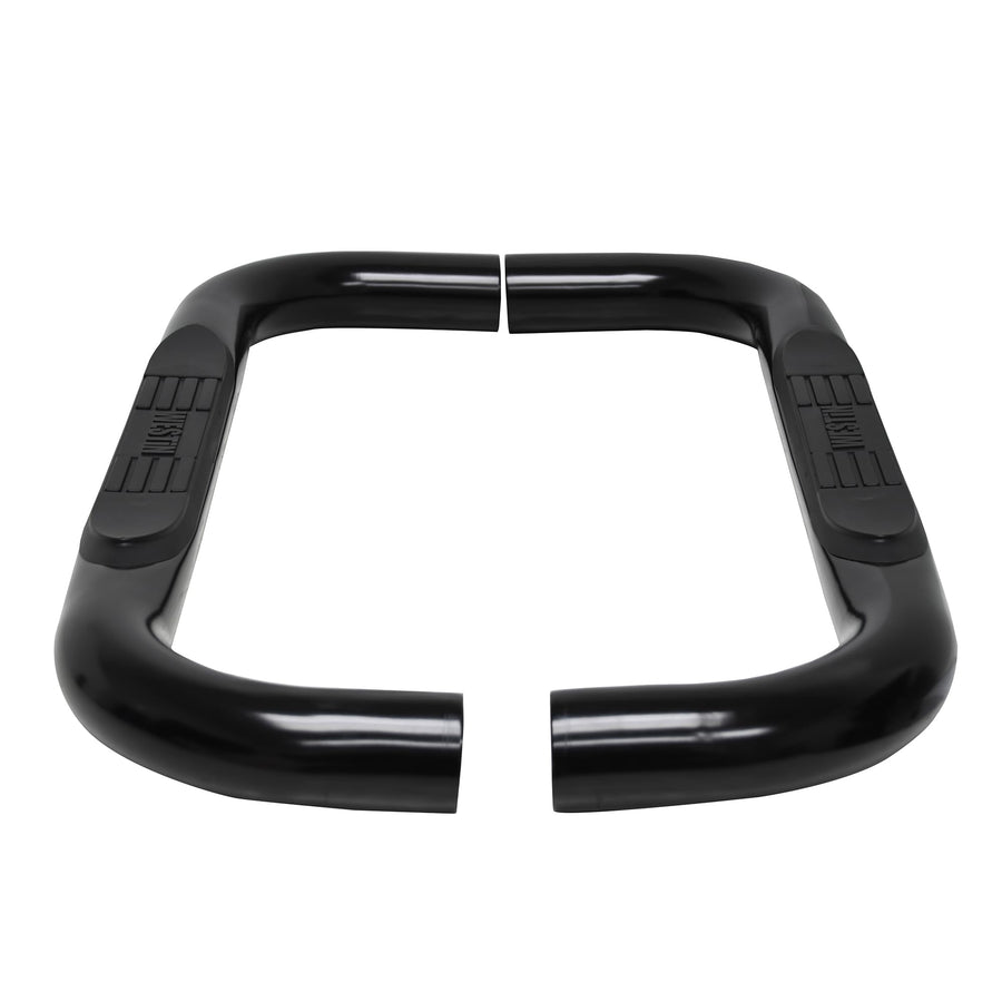 Westin E-Series 23-4115 3 Round Nerf Bars fits 2019-2025 Silverado Sierra 1500 Standard Cab Black Pair