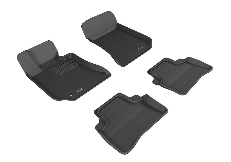 Kagu 3D MAXpider Custom Fit All-Weather Floor Mats (Black) Compatible with Mercedes-Benz E-Class/E63 AMG Sedan (W212) 2010-2013 - R1 R2