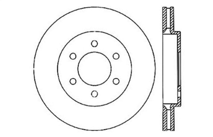Sport Drilled/Slotted Brake Rotor StopTech 127.65097L (Front Left), 1 Pack