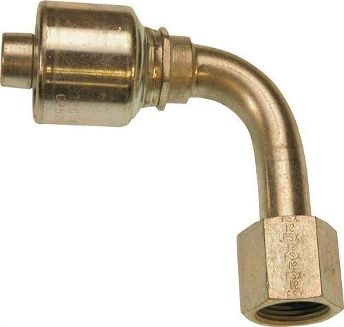 Gates Female G25240-0606 Flat-Face O-Ring Swivel - 90 Bent Tube (MegaCrimp)