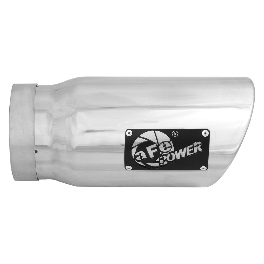 5" Inlet aFe Power 49T50601-P12 x 6" Outlet x 12" Length Polished Stainless Steel Bolt-On Diesel Exhaust Tip