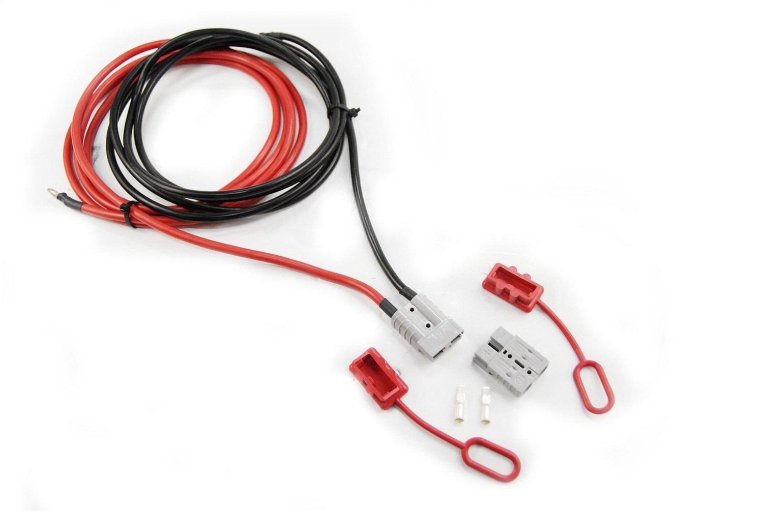 Mile Marker Quick Winch Disconnect Kit 93-53105 Rear Mount Incl. 10 in. 6 Gauge Cable Plugs Boots for Electric Winches