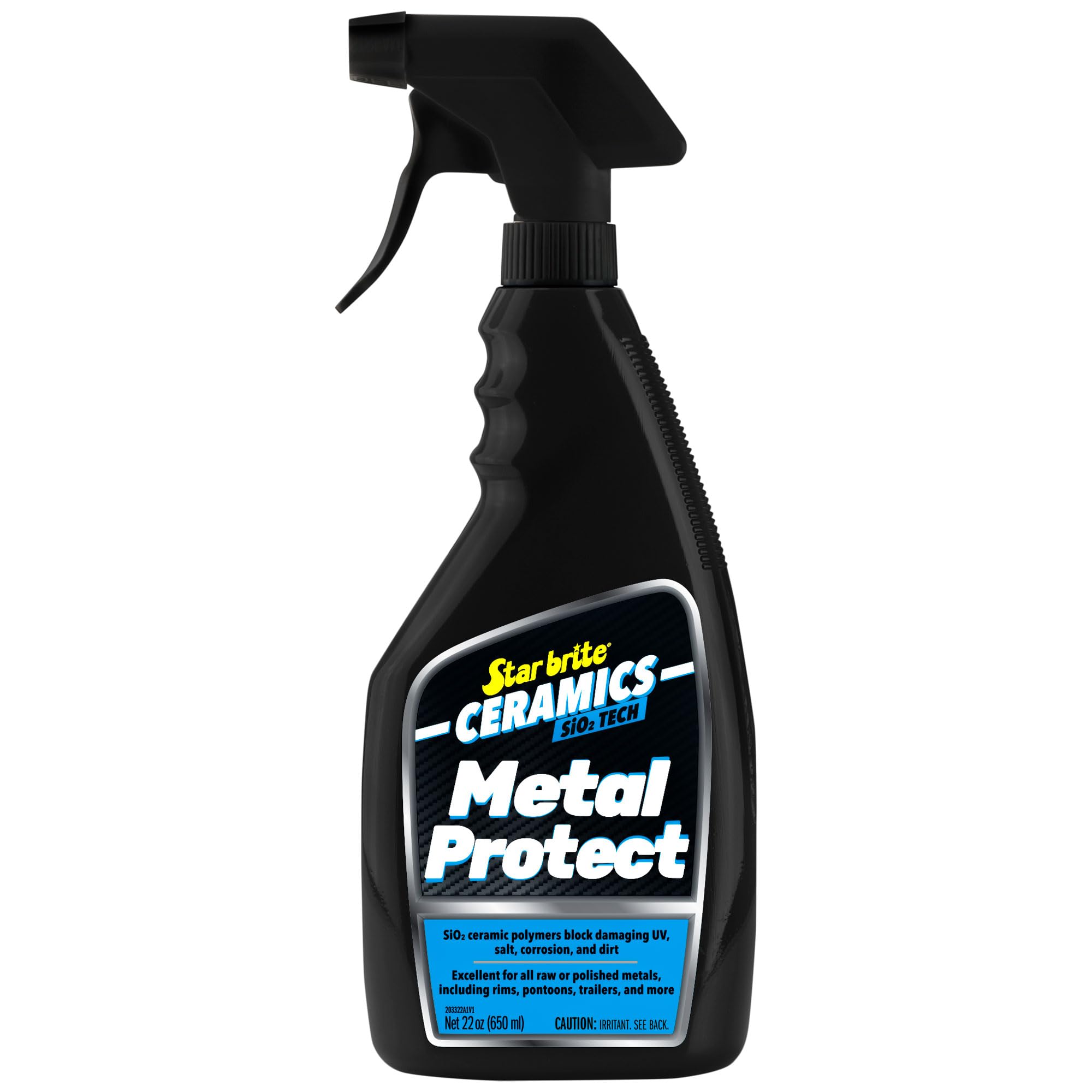 Ceramics STAR BRITE Metal Protect - SiO2 Polymer Protection - Durable Barrier Against Corrosion, Pitting, Salt Damage for Pontoons, Trailers, Towers 22 oz Spray (203322)