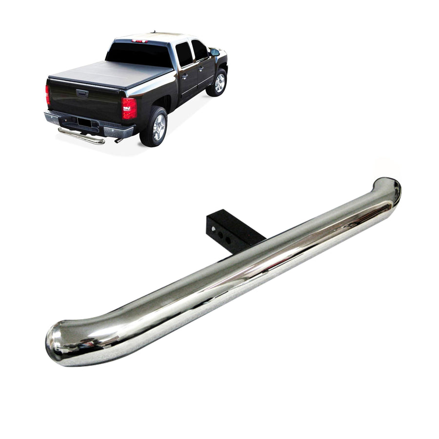 3" Black Horse Tube Diameter Stainless Steel Tow Hitch Step Rear Bumper Guard Protector Compatible with All Truck and SUVs Equipped with 1.25" Receivers Come W/Hitch pin&Anti-Rattling kit -RBP2000SS
