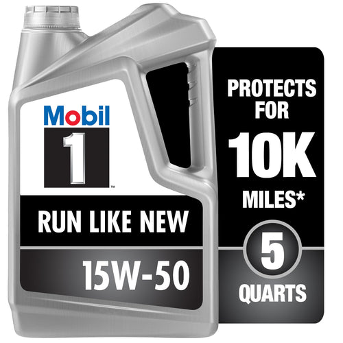 15W-50 Mobil 1 Advanced Full Synthetic Motor Oil, 5 Quart