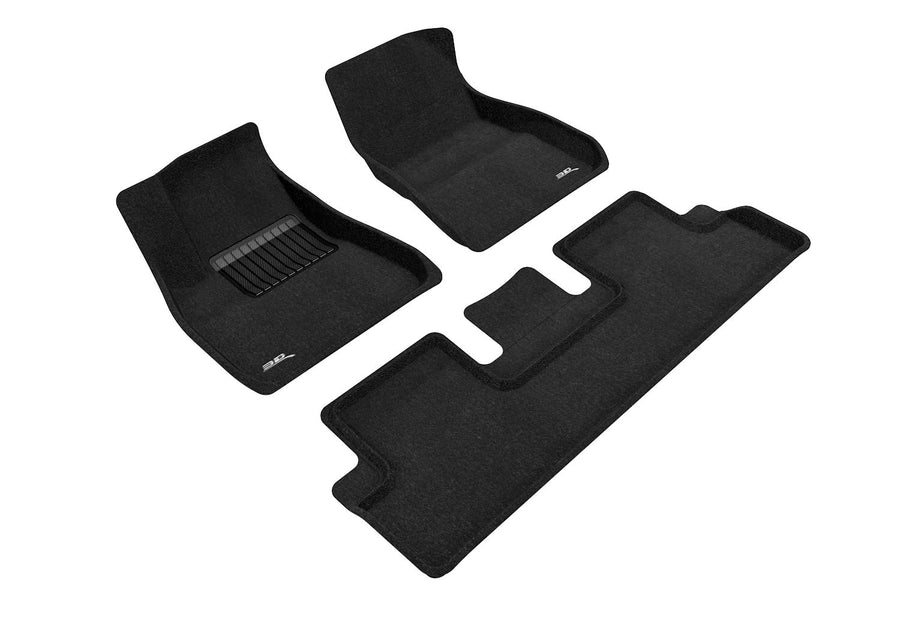 3D MAXpider Elegant Custom Fit Floor Mat (Black) Compatible with Tesla Model 3 2017-2019 - Full Set