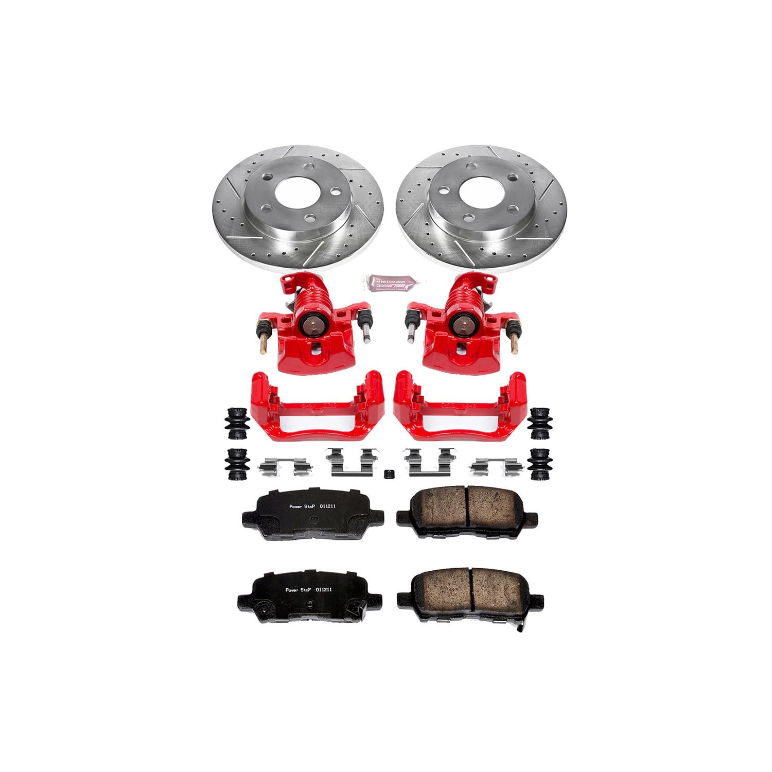 Power Stop 1-Click Performance Brake Kit with Caliper For Pontiac Grand Prix KC1602 2004-2005 [Model Specific]