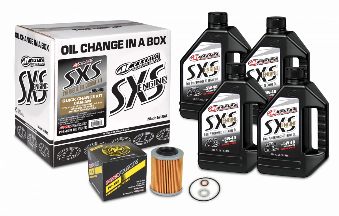 5W-50 Synthetic SxS Quick Change Kit w/Black Filter