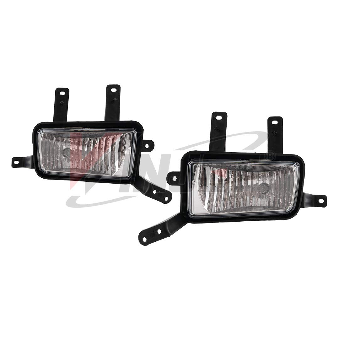 Winjet WJ30-0512-09 Clear Fog Light Full Kit 2014 2015 2016 Chevy Suburban/Tahoe Replacement with Light Bulbs OE Factory Fitment Style