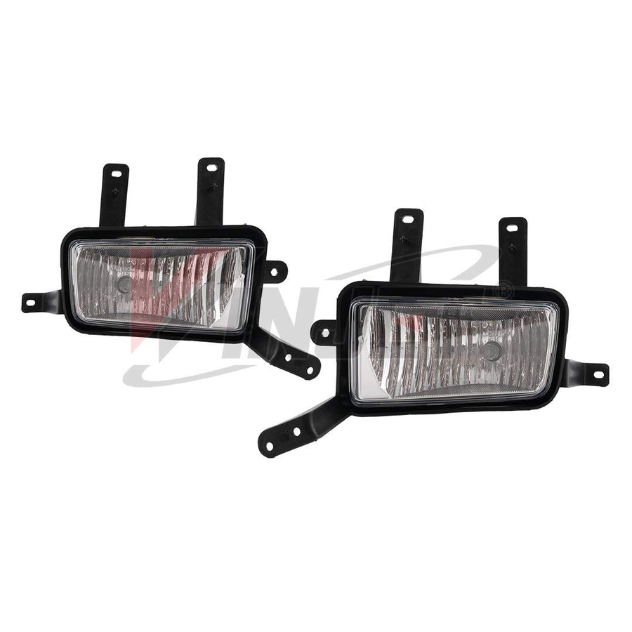 Winjet WJ30-0512-09 Clear Fog Light Full Kit 2014 2015 2016 Chevy Suburban/Tahoe Replacement with Light Bulbs OE Factory Fitment Style